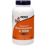 Now Foods Glucosamine & MSM Vegetarian 240 rostlinných kapslí – Hledejceny.cz
