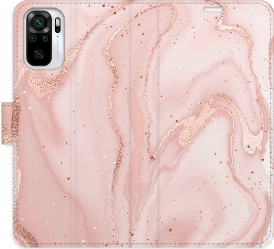 Pouzdro iSaprio - Rose Gold Marble - Xiaomi Redmi Note 10 / Note 10S