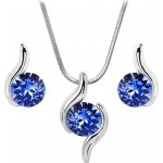 JSB Souprava se Swarovski Elements vlnka modrá Sapphire 15050 – Zboží Mobilmania