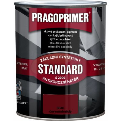 Pragoprimer Standard S2000 základní barva na kov 600 ml červenohnědá – Sleviste.cz