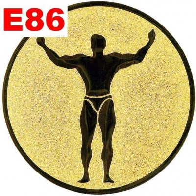 Emblém E86 KULTURISTIKA umístění na sportovní pohár nebo medaili 50 mm – Hledejceny.cz