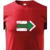 Dětské tričko Canvas dětské tričko Turistická šipka zelená, červená