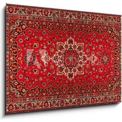 Obraz 1D - 100 x 70 cm - Old Persian carpet with pattern. top view Starý perský koberec se vzorem. pohled shora – Zboží Mobilmania