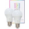 Žárovka Immax LED žárovka Neo E27 8,5W RGB 2ks LED žárovka , E27, 230V, A60, 8,5W, teplá bílá + RGB, stmívatelná, 806lm, Zigbee Dim, 2ks 07004B