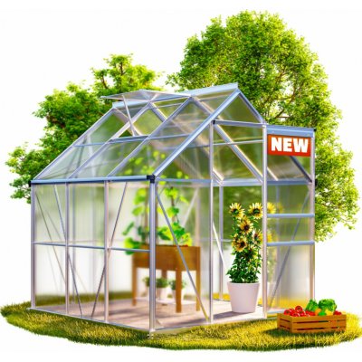 Gardebruk® Hliníkový skleník 190×190×195 cm – Zboží Dáma