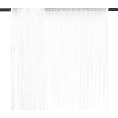 Greatstore Provázkové záclony, 2 ks, 100x250 cm, bílá – Sleviste.cz