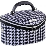 Inter Vion 415061 Střední cestovní kosmetický kufřík houndstooth 26x17x17 cm černá – Zboží Dáma