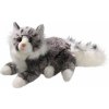 Plyšák Carl Dick kočka mainská mývalí šedobílá ležící cca 3202 zvíře 30 cm