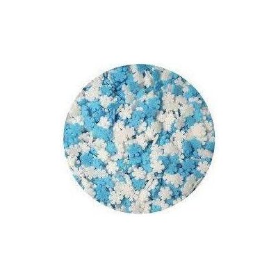 Cukrové zdobení vločky modro bílé 40g - Dekor Pol