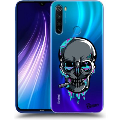 Pouzdro Picasee silikonové Xiaomi Redmi Note 8 - EARTH - Lebka 3.0 čiré