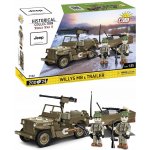 COBI 3132 World War II Americký ozbrojený terénní automobil Jeep Willys MB & Trailer – Zboží Dáma