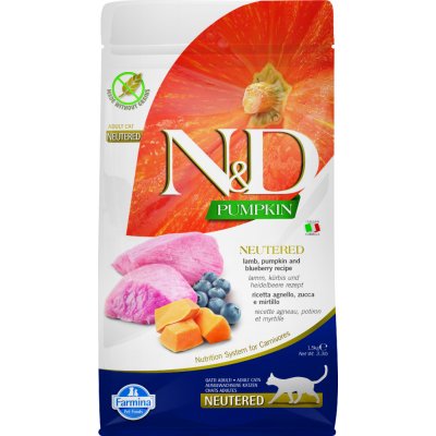 N&D Pumpkin CAT Neutered Lamb & Blueberry 1,5 kg