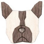 BeWooden dřevěná brož French Bulldog – Zboží Dáma BeWooden dřevěná brož French Bulldog – Zboží Dáma