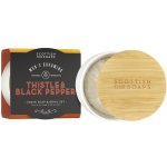 SCOTTISH FINE SOAPS Thistle & Black Pepper Tuhé mýdlo na holení (náplň), 100 g – Zboží Mobilmania