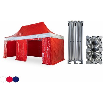 TENTino BH EXTREME PVC 3x6 7A - ČERVENÁ / RED (VOLÁNY BLÉ) – Hledejceny.cz