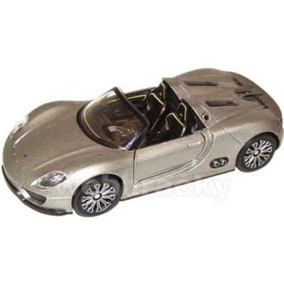 Welly Porsche Auto 918 Spyder šedá 1:34