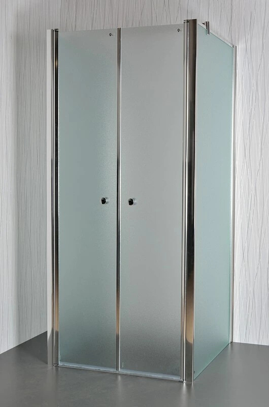 ARTTEC Sprchový kout nástěnný dvoukřídlý SALOON B 25 grape sklo 100 x 80 x 198 cm s vaničkou z litého mramoru LINEA PAN04668