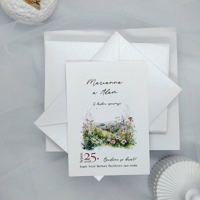 Svatební oznámení Rozkvetlá krajina 1 – Sleviste.cz