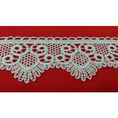 Krajka 5555/0010 5,3 cm bílá matná 5,3 cm – Zboží Dáma