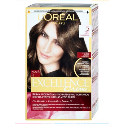 L'Oréal Excellence Creme Triple Protection 500 Hnědá světlá – Hledejceny.cz