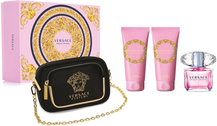 Versace Bright Crystal EDT 90 ml + sprchový gel 100 ml + tělové mléko 100 ml + kosmetická taška dárková sada
