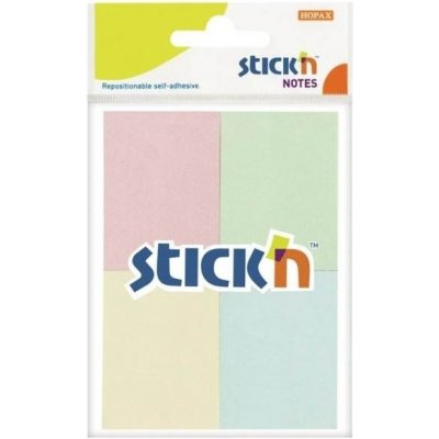 Bloček samolepicí Stick´n 38x51 mm, 4x50 l., pastelové barvy – Hledejceny.cz