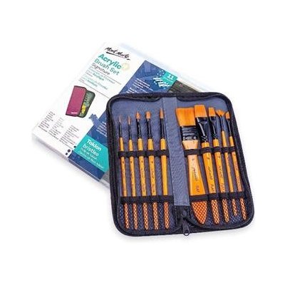 Mont Marte sada štětců akryl pouzdro č.0030 10 ks – Zboží Dáma