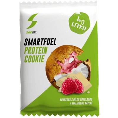 SmartFuel protein cookies Kokos/bílá čokoláda a malinová náplň 75 g – Zboží Dáma