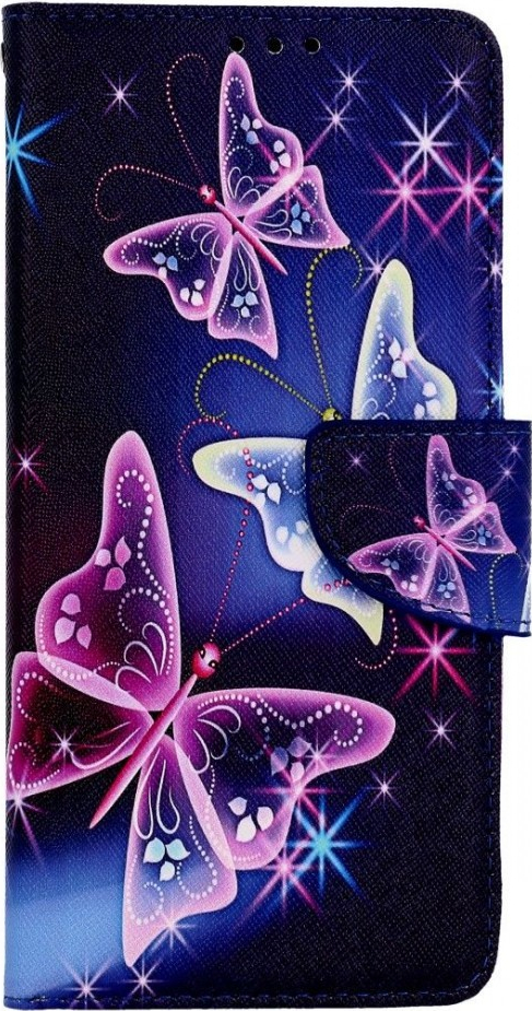 Pouzdro TopQ Samsung A13 knížkové Modré s motýlky