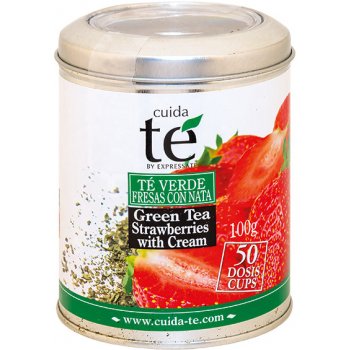 Cuida Té EXPRESSATE Čaj sypaný zelený Smetanové jahody 100 g