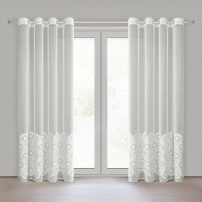 EUROFIRANY ZÁCLONA NA KROUŽCÍCH LIZA 140X250 CM PRIRODNÁ – Hledejceny.cz
