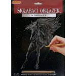 SMT Creatoys Škrabací obrázek stříbrný 20x25cm Kůň – Zboží Mobilmania