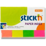 Hopax Stick'n Index Notes - neonové samolepicí záložky - 50 × 20 mm, 4 × 50 l. – Zboží Dáma