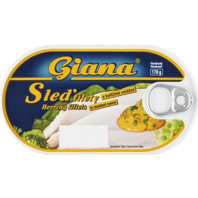 Giana sleď filety v hořčičné omáčce, 170 g – Sleviste.cz