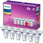 Philips LED Classic spot 4.6-50W, GU10, 2700K, set 6ks 929001215233 – Zboží Živě