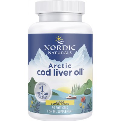 Nordic Naturals Arctic Cod Liver Oil, Olej z tresčích jater, Citrón, 90 softgelových kapslí – Hledejceny.cz
