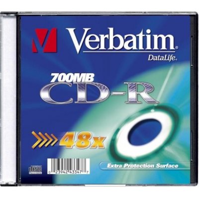 Verbatim CD-R 700MB 52x, Extra Protection, slim, 200ks (43347)