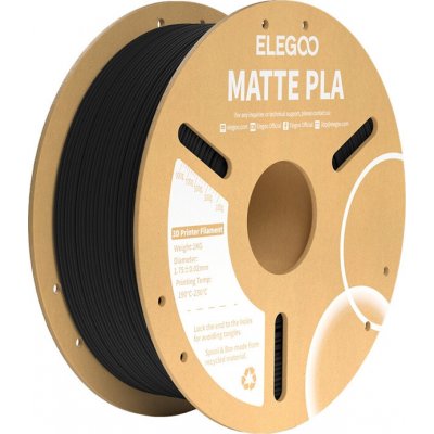 Elegoo PLA MATTE 1,75mm 1 kg Matte Black 50.203.0250 – Zboží Živě