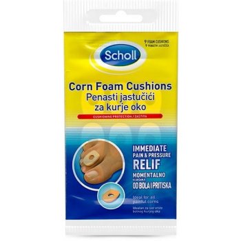 Scholl Corn Cushions Foam ochranný polštářek na kuří oka a citlivá místa 9 ks