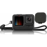 ROLLIN SILIKONOVÝ KRYT S KRYTKOU a POUTKEM PRO GoPro HERO 9 / 10 / 11 / 12 / 13 - ČERNÝ GO_7166 – Zboží Mobilmania