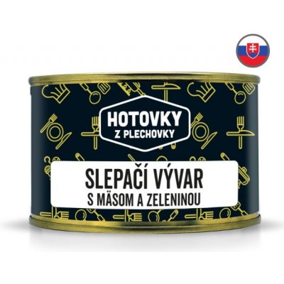 Hotovky z plechovky Slepičí vývar s masem a zeleninou 400 ml – Zboží Mobilmania