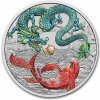 Perth Mint Stříbrná mince Silver Dragon & Koi Vivid Colorized BU 1 Oz