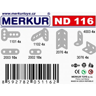 Merkur ND 116 drobné spojovací součástky – Zboží Živě