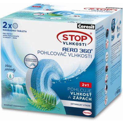 Ceresit Stop vlhkosti Náhradní tablety do pohlcovače vlhkosti Aero 360°, 2×450 g