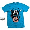 Pánské Tričko Captain America tričko Big Head blue pánské
