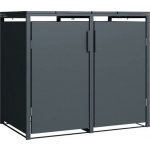 Konsta Kovový box 2x240l 132x80x116cm antracit – Zboží Dáma