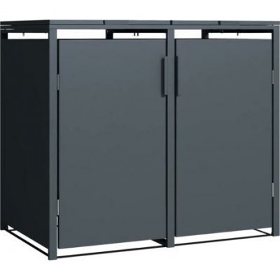 Konsta Kovový box 2x240l 132x80x116cm antracit – Zboží Dáma