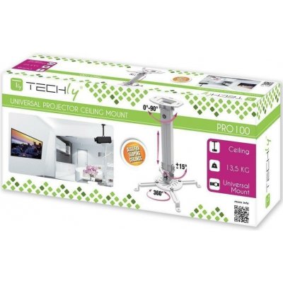 Techly Univerzální stropní držák na projektor 38-58 cm 13.5 kg stříbrný (309654) – Hledejceny.cz