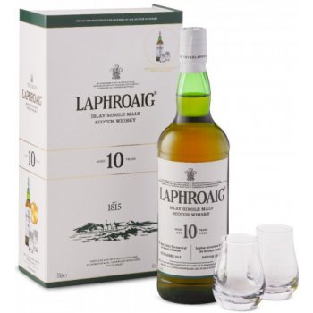 Laphroaig 10y 40% 0,7 l (dárkové balení 2 sklenice)