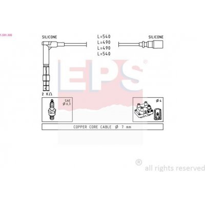 Sada kabelů pro zapalování EPS 1.501.305 – Hledejceny.cz